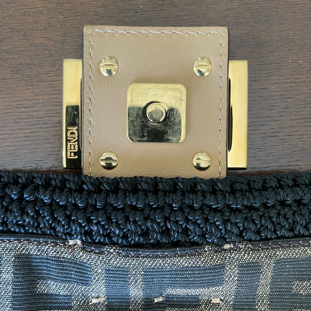 Black Crochet Shoulder Bag - Picture 6 of 6